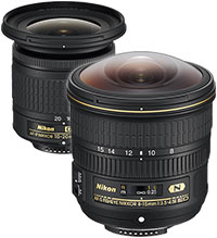 AF-S FISHEYE NIKKOR 8–15 mm 1:3,5-4,5E EDAF-P DX NIKKOR 10–20 mm 1:4,5–5,6 G VR