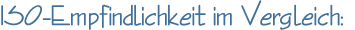 ISO Empfindlichkeit im Vergleich