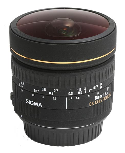 Fisheye Objektiv in hyperfokaler Distanz bei Blende 11