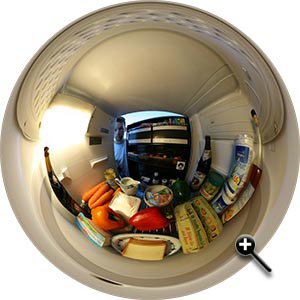 Weitwinkelpanorama Kühlschrank