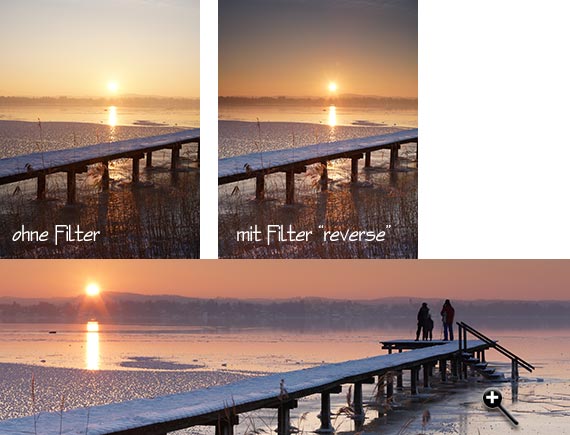 Vergleich mit und ohne reverse Filter