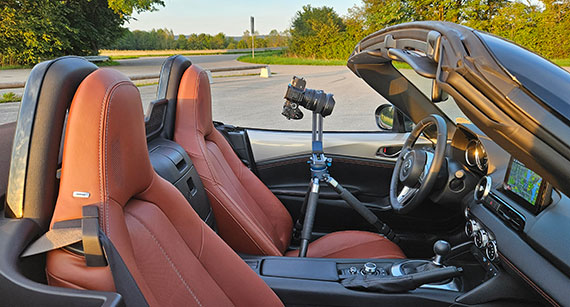 Der Novoflex Panorama Kopf VR-System 6/8 II im Auto