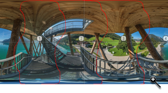 Screenshot Software PTGui, Fenster Panorama-Editor