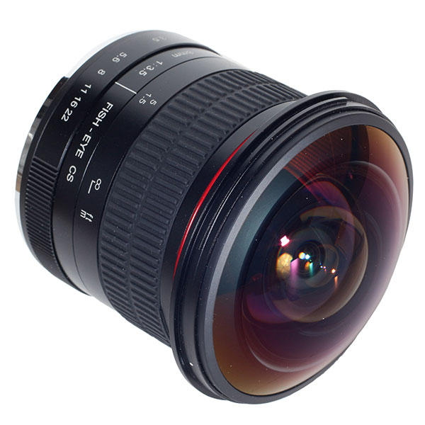 Meike 8 mm f/3,5 Fisheye Frontlinse