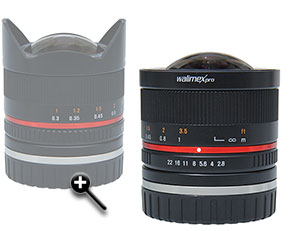 Mein Walimex 2,8/8mm Fisheye Pro II jetzt mit