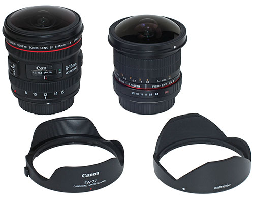 Canon 4/8-15 L USM und Walimex 8mm/3,5 Fisheye Pro II